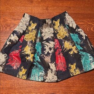 Vibrant Abstract Skater Skirt